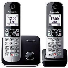 Panasonic Telefono Inalambrico Dect Kx-tg6852spb Duo Negro
