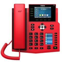 Fanvil X5u-r Telefono Ip Nero Rosso 16 Linee Wi-fi