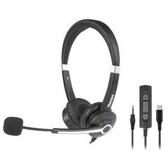 Hamlet Hheadm-cjs Cuffia Business Bi Aurale Usb-c E Jack