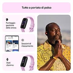fitbit inspire 3 tracciatore di attivita da braccio nero lilla