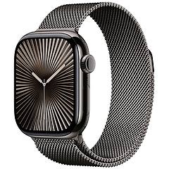 apple watch series 10 serie 10 gps + cellular 42mm cassa in titanio color ardesia con loop in maglia
