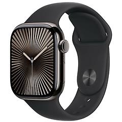 apple watch series 10 gps cellular 42mm titanio ardesia sport band nero s m