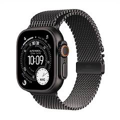 apple watch ultra 3 gps+cellular 49mm nero titanio con cinturino milanese nero titanio medio