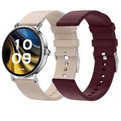 spc smartee duo velvet bluetooth 41mm amoled argento cinturini bianco e borgogna ip68 spo2