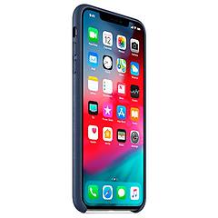 Apple Custodia Per Iphone Xs Maz Pelle Midnight Blue