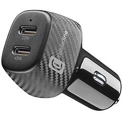Cellularline - Caricatore Da Auto Cbrusb2pd65wk-nero