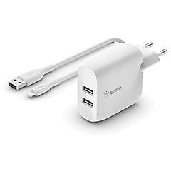 Belkin Boost Charge Doppio Caricabatteria Da Parete Usb-a