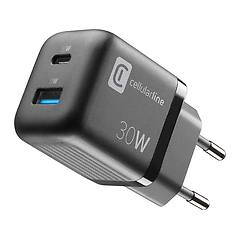 cellularline carica batterie achusbgan2pd30wk nero