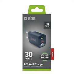 Sbs Caricabatterie Da Muro Tetrganlcd1usb1c30b-blu