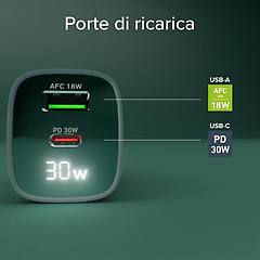 Sbs Tetrganlcd1usb1c30a Caricabatterie Per Dispositivi