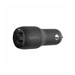Belkin Doppio Caricabatteria Da Auto Usb Da 24w Nero