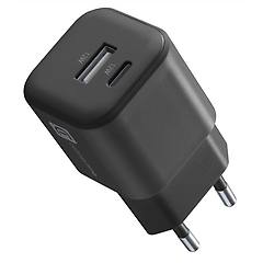 Cellularline - Caricabatteria Dual 12w Usb-a / Usb-c Nero-nero