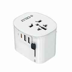 celly caricabatterie multiplo da viaggio 30w bianco