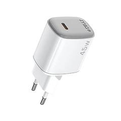 celly caricabatterie da rete gan 45w usb-c colore bianco