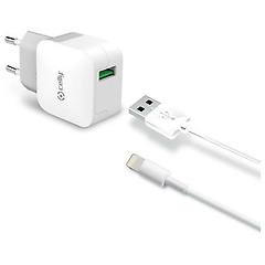 celly tcusblight kit caricabatterie 12w e cavo usb lightning