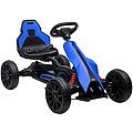 go kart a pedali per bambini 3-8 anni con sedile regolabile blu e nero