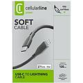 cavo usb-c a lightning soft 120cm nero