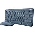 lyra tastiera mouse incluso rf senza fili + bluetooth qwerty italiano blu