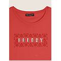 t-shirt in jersey leggero con grafica floreale poppy red donna large