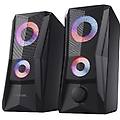 gaming gxt 606b javv casse pc gaming 2. 0 con illuminazione led rgb 12w (6w rms) alimentazione usb