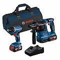 BOSCH combo kit 2 pezzi. 18v gsr 18v-45 + gbh 18v-22 + 2 x 4. 0ah +...