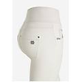 pantaloni n. o. w. skinny vita alta in similpelle ecologica white sand donna large