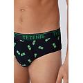 slip cotone stampato con logo uomo blu tamaño s