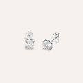 orecchini lobo punto luce petali oro bianco diamante collezione petali oro bianco