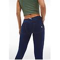 jeggings push up wr. up vita bassa in jersey organico dark jeans-yellow seam donna extra small