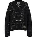 maglione 'black crochet v-neck'