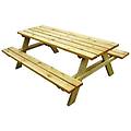 fraschetti tavolo con panche picnic legno impregnato 200x148x70h