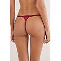perizoma con fianchetto in pizzo pretty flowers donna rosso taglia 4