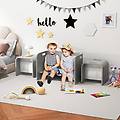 set tavolo e sedie in legno di faggio per bambini set multiuso con tavola spessa e superficie liscia