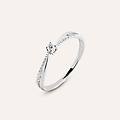 anello solitario grace oro bianco diamante collezione grace misura 52 oro bianco