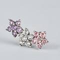orecchini lobo silver shine argento rodiato cubic zirconia collezione silver shine bianco