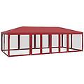 - tenda per feste con 12 pareti laterali in rete rossa 8x4 m hdpe
