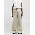 jogger in cotone e lino