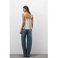 top in raso di viscosa midsummer dream donna beige taglia l