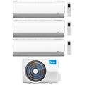 climatizzatore trial split serie breezeless+ 9+9+9 con m3oa-27hfn8-q inverter r 32 wi-fi classe a++