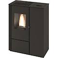 stufa a pellet aurora slim 8 kw nero con telecomando 5 stelle
