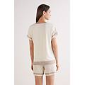 pigiama corto in modal con pizzo donna naturale taglia l