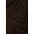 maglia manica corta con scollo a v in lino the pure linen donna marrone taglia l