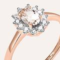 anello solitario kate jasmine oro rosa morganite diamante collezione jasmine misura 56 oro rosa