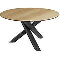 tavolo spider gwin 130x72 cm (øxh) piano tavolo quercia/naturale struttura nero rotonda