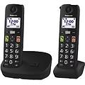 telefono cordless dect 2 con display da 1 8 pulsanti grandi blocco chiamate nero