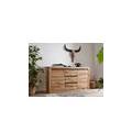 credenza in legno di quercia selvatica/ cerro 155x45x85 quercia naturale oliato montreux #127