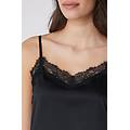sottoveste raso e pizzo donna nero tama&ntilde;o m