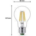 e27 lampadina led a60 2 3w 485lm 2700k filamenti confezione da 3