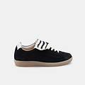 sneaker da donna con linguetta rivoltata nero