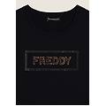 felpa sportiva da donna con grafica frontale in strass nero donna extra small